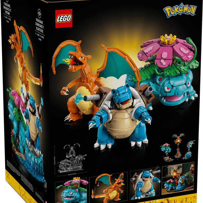 LEGO - Dracaufeu, Florizard et Tortank